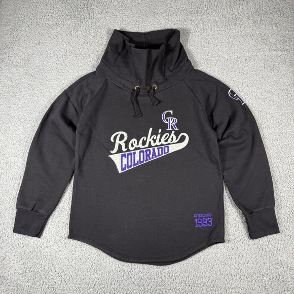 Genuine Merchandise Tops - Colorado Rockies Pullover Womens Large MLB‎ Soft As A Grape Cowl Neck Sweatshirt